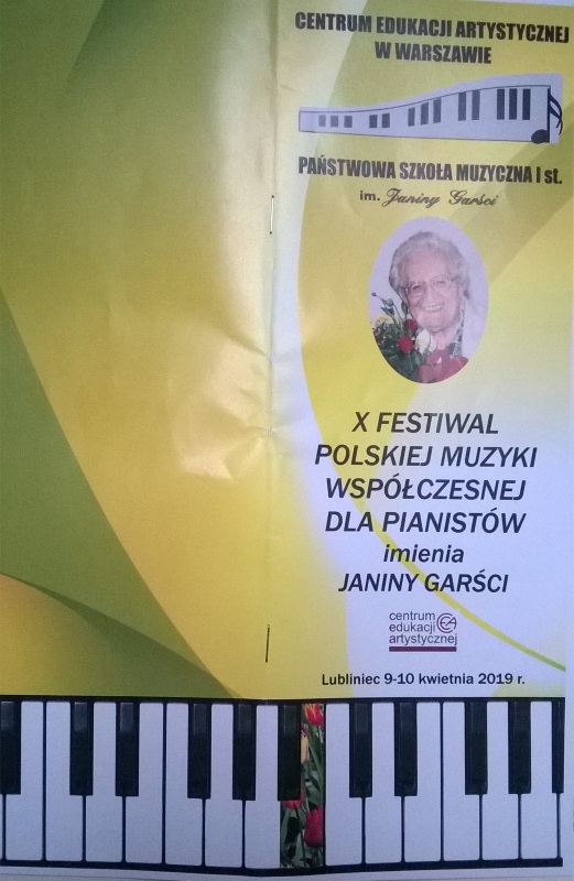 X festiwal polskiej muzyki współczesnej dla pianistów imienia Janiny Garści